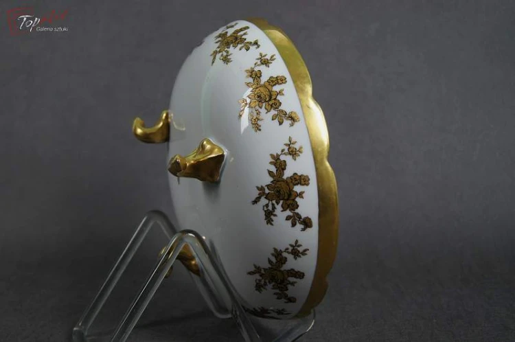 Bajeczna złocona porcelanowa patera Limoges