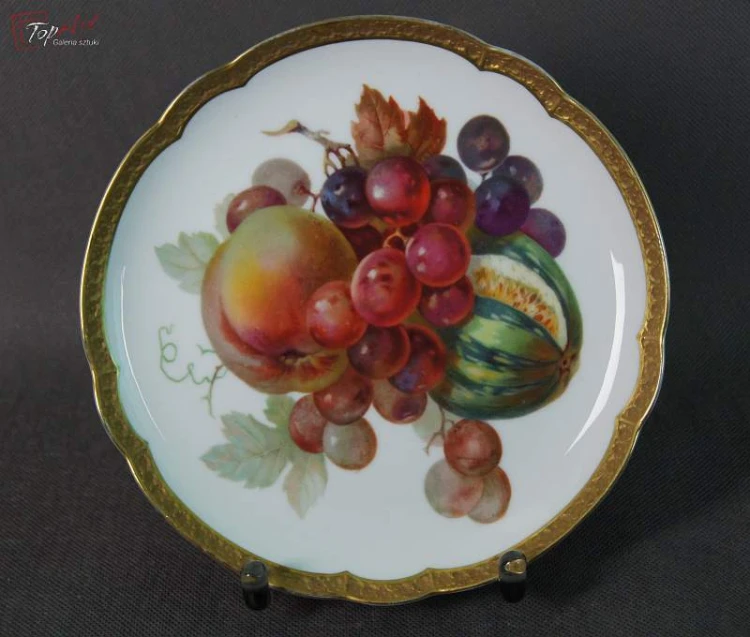 Rosenthal porcelana talerz deserowy z owocami 1