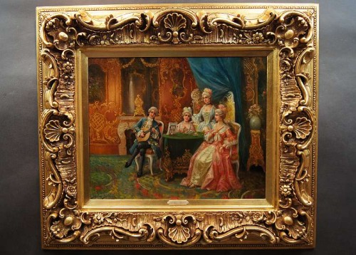 Pałacowy obraz - salonowy koncert - Stephan Sedlacek (1868-1936)