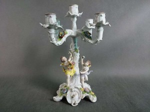 Sitzendorf olbrzymi postaciowy kandelabr Okaz Polecam !!!