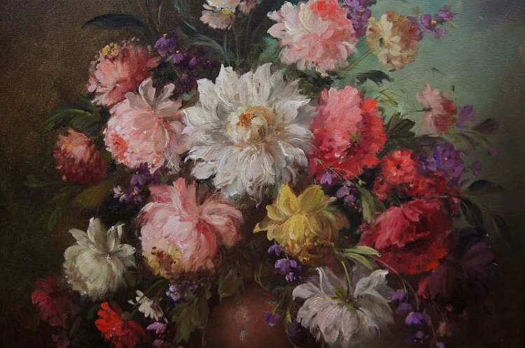 Medina Louisa pałacowe kwiaty stary obraz