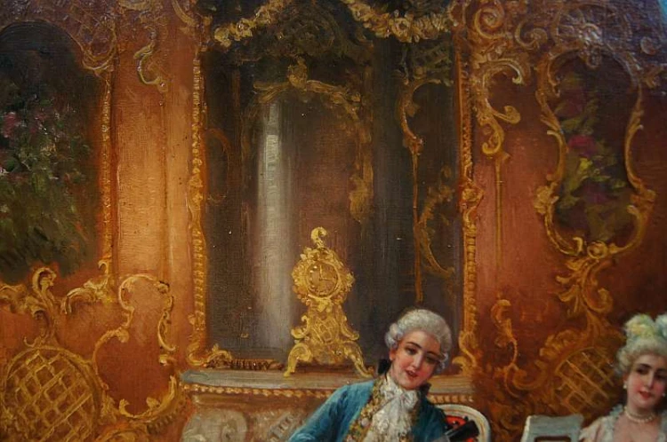 Pałacowy obraz - salonowy koncert - Stephan Sedlacek (1868-1936)