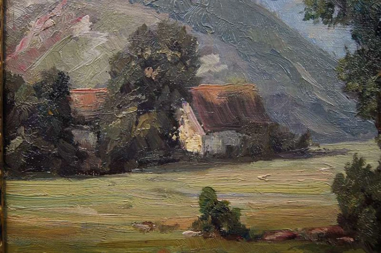 Stary obraz Sudety - August Schubert !!!