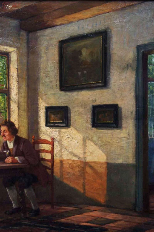 Stary obraz Męski Dyskurs JÖRG SOMMER ur1881 r