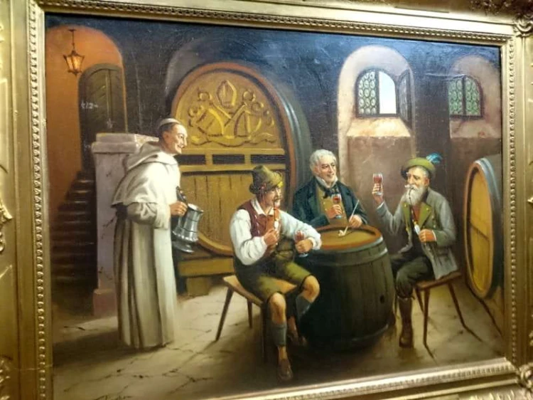 Obraz olejny A. Tenhagen w klasztorze przy winie