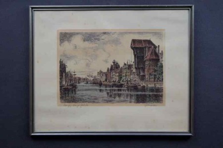 DANZIG GDAŃSK AKWAFORTA ALFRED JANSEN
