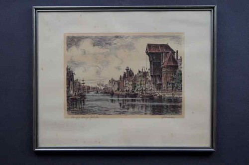 DANZIG GDAŃSK AKWAFORTA ALFRED JANSEN