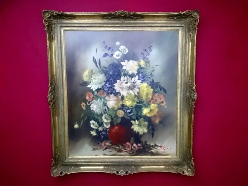 Obraz olejny Medina Louisa BUKIET KWIATÓW pałacowe dzieło sztuki