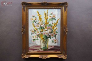 Georg Claus Forsycja i Storczyk Martwa Natura Polecam!!!