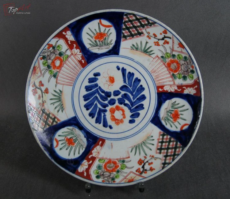 Japonia Imari kolekcjonerski talerz 4