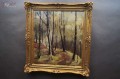 Stary obraz Josef Steib Jesienny Las 1929r