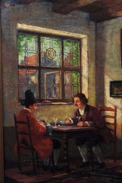 Stary obraz Męski Dyskurs JÖRG SOMMER ur1881 r