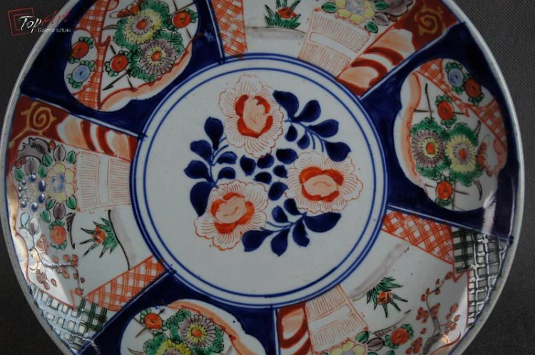 Japonia Imari kolekcjonerski talerz 1