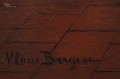 Stary obraz Klaus Bergen Dysputy przy stole