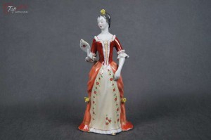 Porcelana Hollohaza Węgry lata 60 Figura Damy z lusterkiem.Okaz!!!