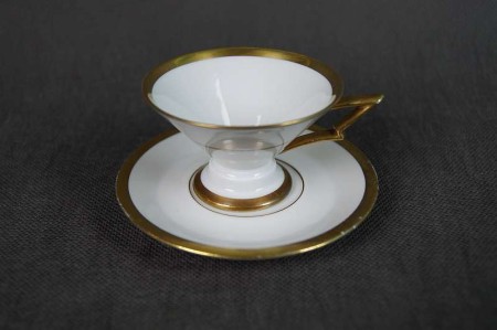 Beyer &amp; Bock białe Art deco - espresso