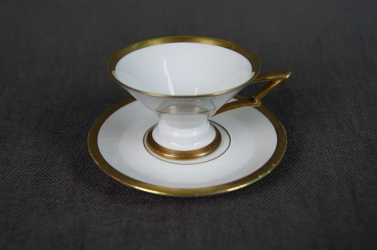 Beyer &amp; Bock białe Art deco - espresso