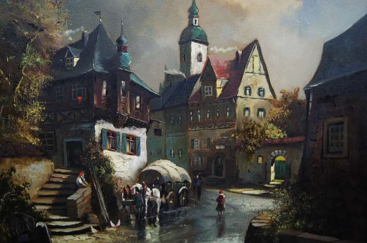 Miasteczko wieczorową porą Michael W. Schneider
