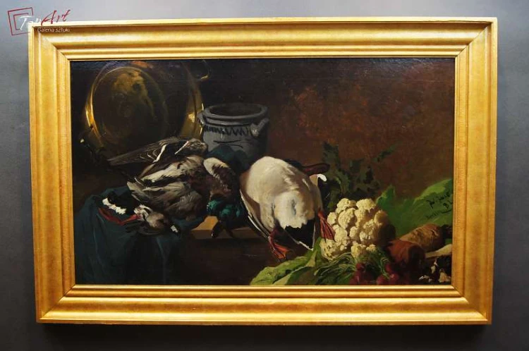 Mega Cenny Obraz!!! Julius Jacob Martwa natura 1882r