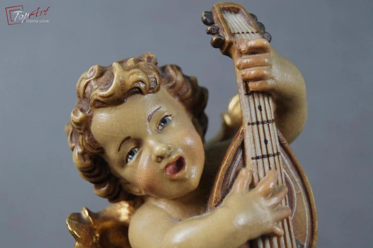 Amor siedzący Putto rzeźba w drewnie okaz !!!