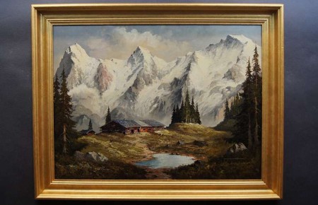 Georg Wegener Triada szczytów Eiger Monch Jungfrau