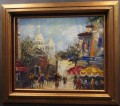 Paryskie kafejki barwny obraz olejny H. Passero