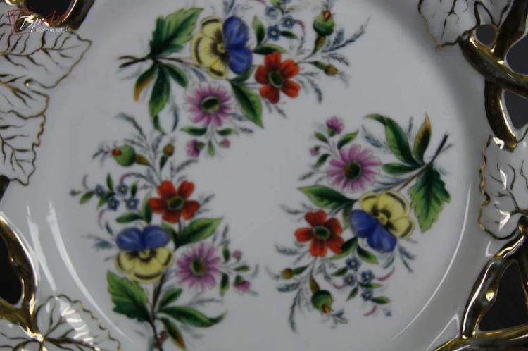 Śląsk porcelanowa patera talerz XIX wiek