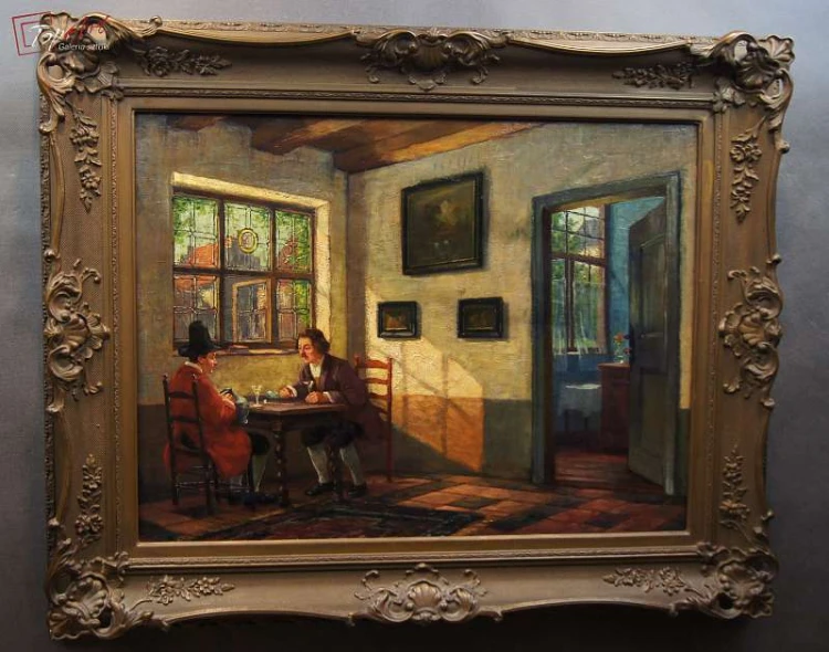 Stary obraz Męski Dyskurs JÖRG SOMMER ur1881 r