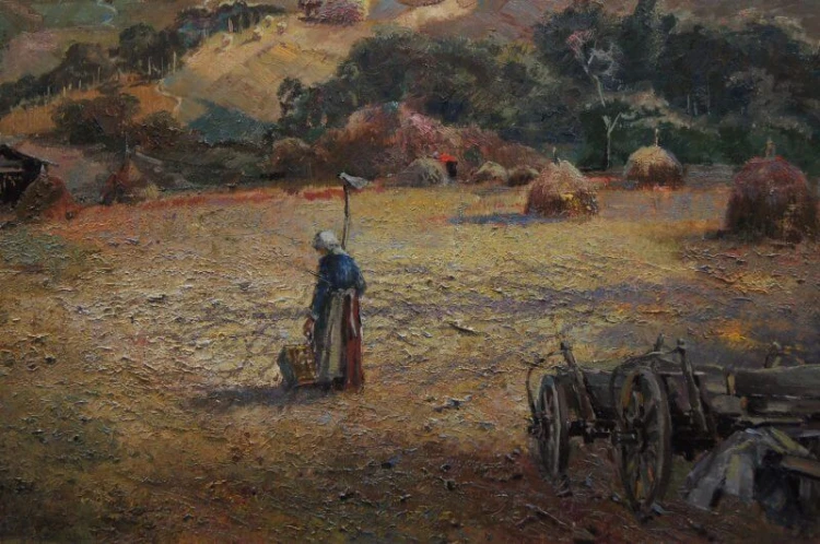 Z życia wsi majstersztyk obraz olejny Ludwig Gschossmann