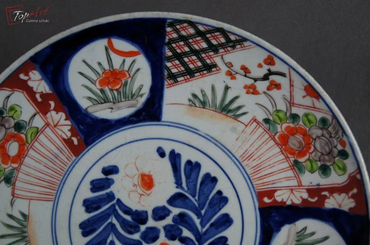 Japonia Imari kolekcjonerski talerz 4