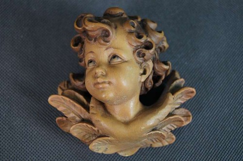 Wyjątkowy cherubinek drewniane putto !!!