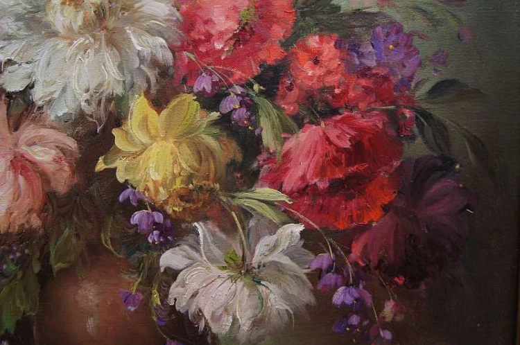 Medina Louisa pałacowe kwiaty stary obraz