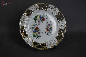 Śląsk  porcelanowa patera talerz XIX wiek