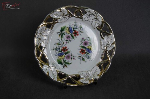 Śląsk porcelanowa patera talerz XIX wiek