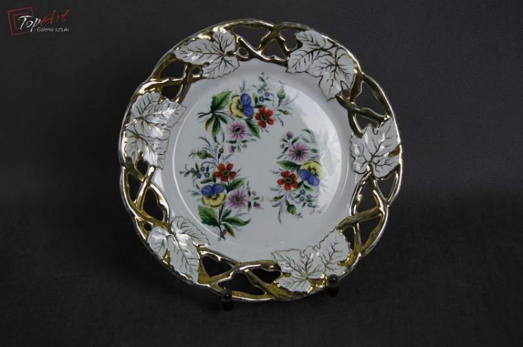 Śląsk porcelanowa patera talerz XIX wiek