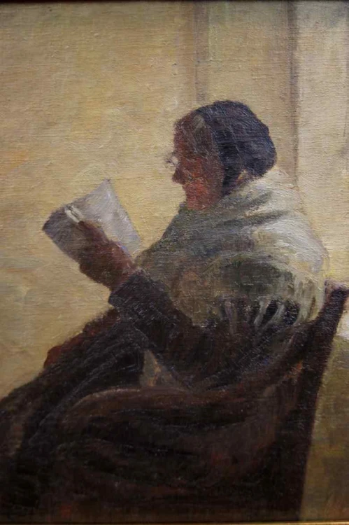 NASTROJOWY OBRAZ - ZACZYTANA BABCIA