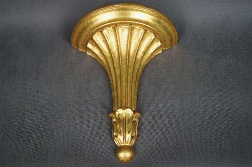 Piękna półka pod figurę drewno złocona !