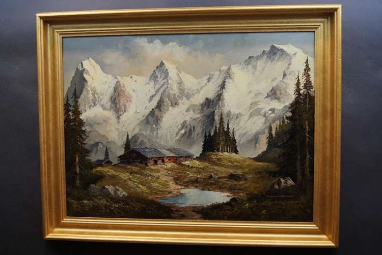 Georg Wegener Triada szczytów Eiger Monch Jungfrau