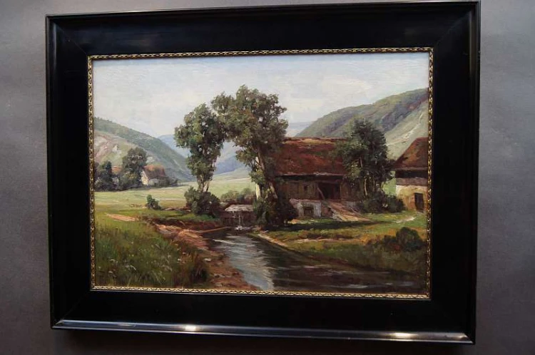 Stary obraz Sudety - August Schubert !!!