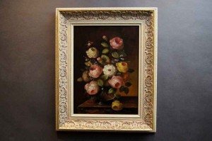 Obraz olejny KWIATY W STYLU BAROKOWYM Heinz Pralke 1926r.