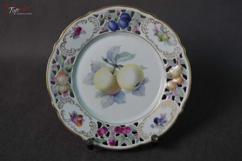 Schumann porcelana talerz deserowy z owocami 2