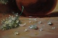 Stary obraz R. Thiele bukiet kwiatów 19 wiek 