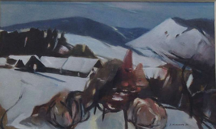 Beskidy zimą J. Kurzawa 1970r