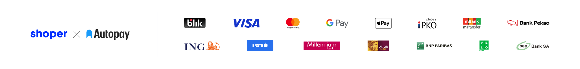 Szybkie płatności Autopay: blik, Google Pay, Apple Pay, karty płatnicze