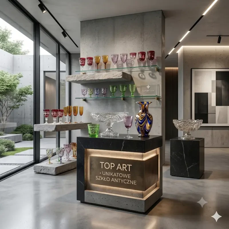 Antyczne markowe szkło oferowane w Top Art Galerii Sztuki