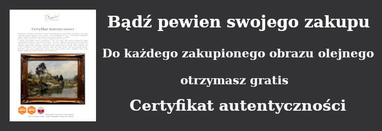 certyfikat do obrazu olejnego