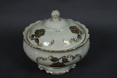 Porcelana Krister Szlachetna bombonierka piękne złocenia